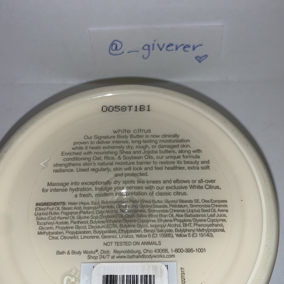 NWT Bath & Body Works Body Butter White Citrus - Picture 2 of 6